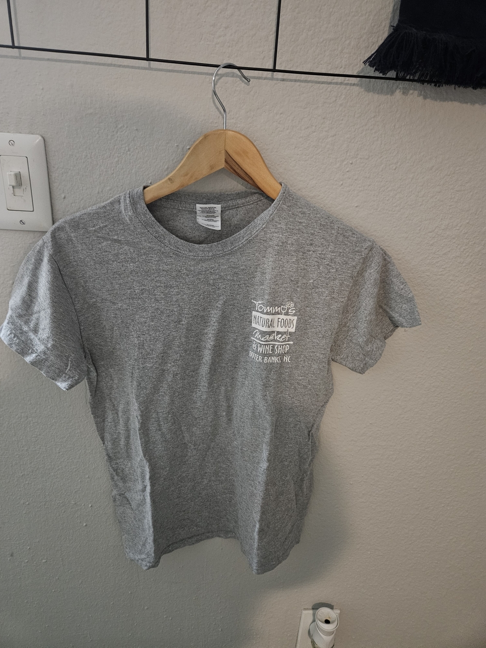 Gildan Gray Short-Sleeve Tee with White Natural Foods Logo